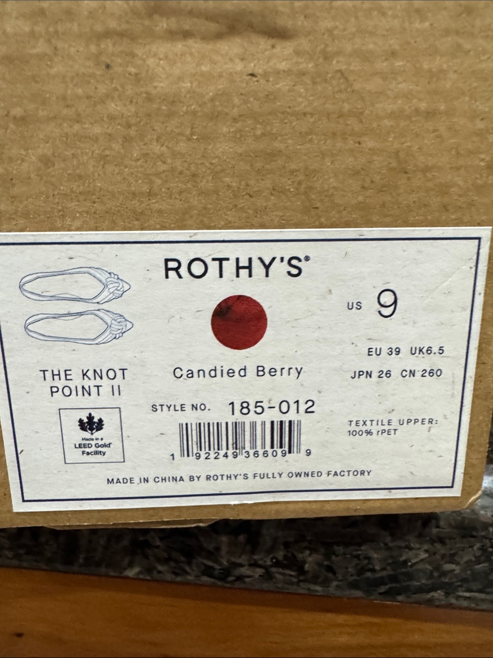 Rothy’s The Knot Point II - Candied Berry - Size 9/EU 39 - Picture 10 of 10